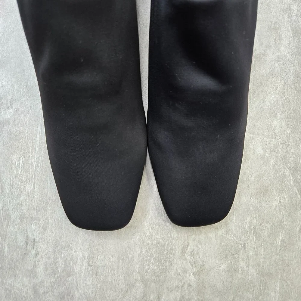 Donald Pliner Ankle Boots Sz 10 Black Sleek Minimalist Dressy Block Heel Booties